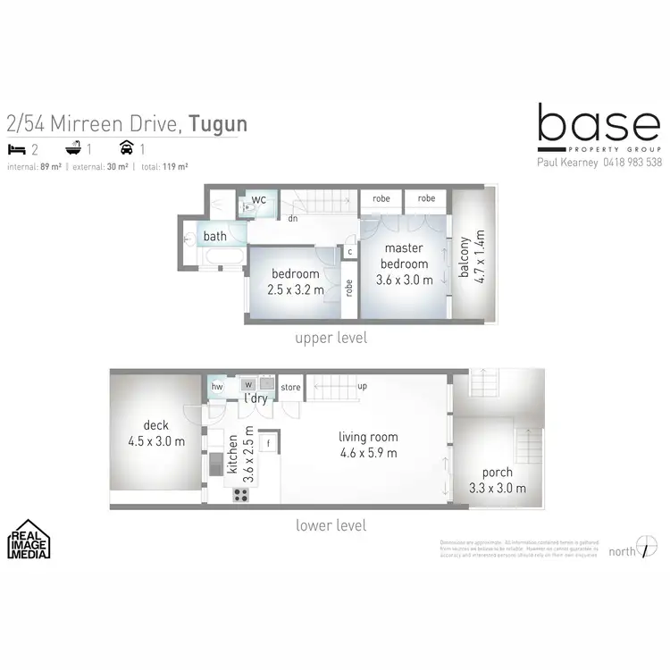 Floorplan of Homely townhouse listing, 2/54 Mirreen Drive, Tugun QLD 4224