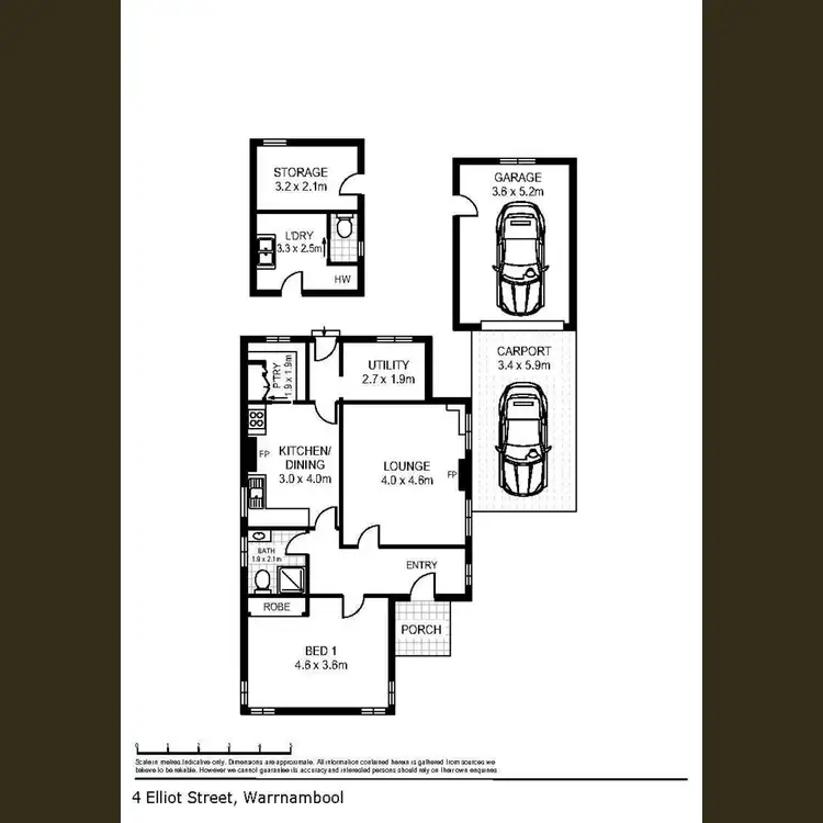 Floorplan of Homely house listing, 4 Elliott Street, Warrnambool VIC 3280