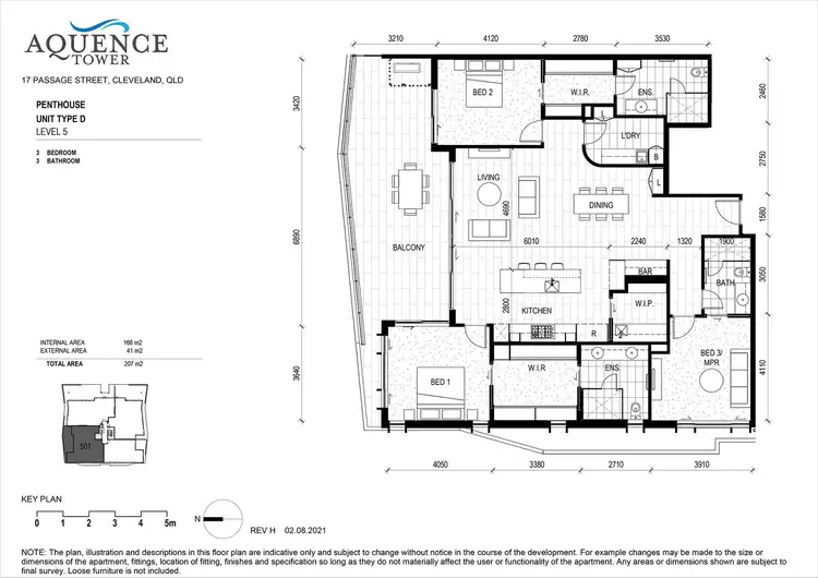 Floorplan of Homely apartment listing, 501/17 Passage Street, Cleveland QLD 4163