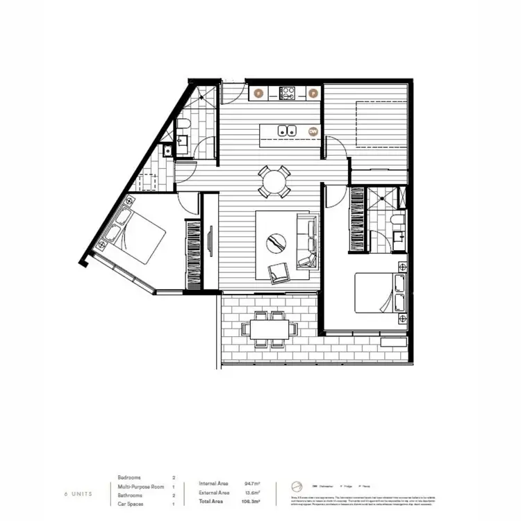 Floorplan of Homely apartment listing, Stanhill, 266 Stanhill Drive, Chevron Island QLD 4217