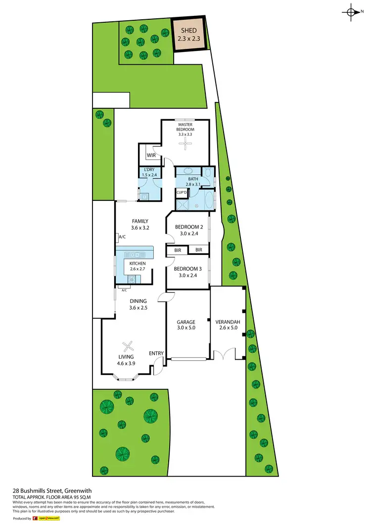 Floorplan of Homely house listing, 28 Bushmills Street, Greenwith SA 5125
