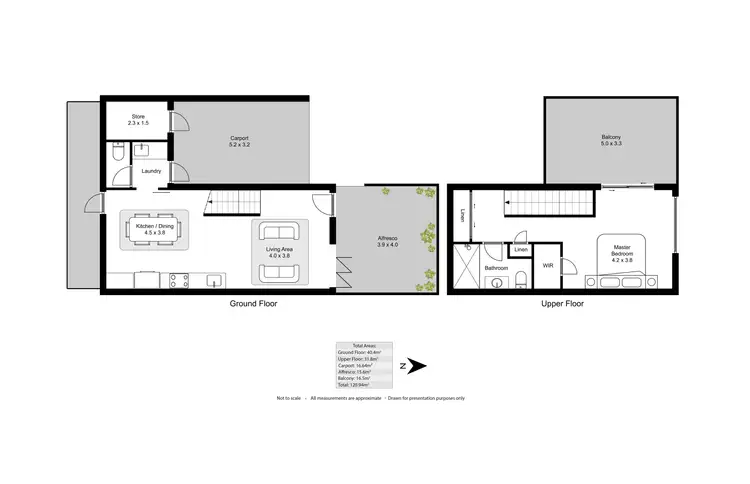 Floorplan of Homely townhouse listing, 2/301 Oxford Street, Leederville WA 6007
