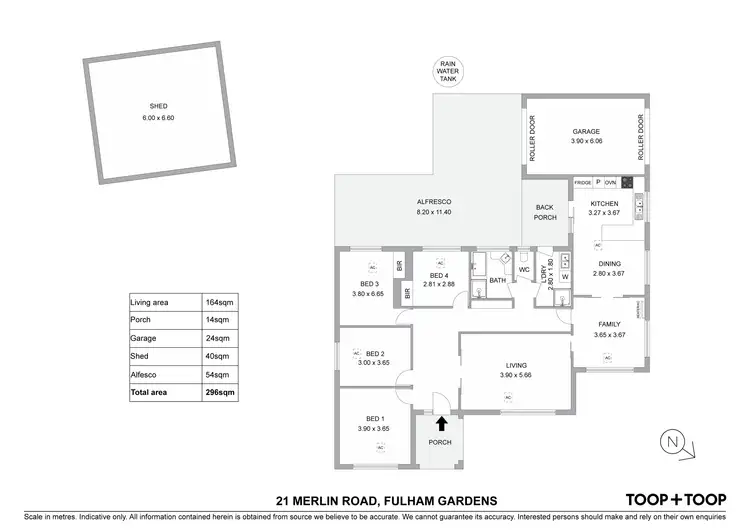 Floorplan of Homely house listing, 21 Merlin Road, Fulham Gardens SA 5024