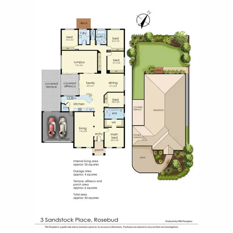 Floorplan of Homely house listing, 3 Sandstock Place, Rosebud VIC 3939