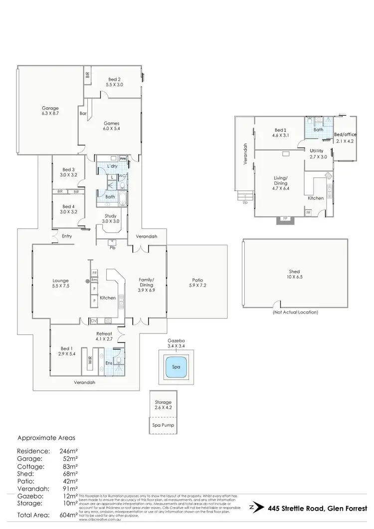 Floorplan of Homely house listing, 445 Strettle Road, Glen Forrest WA 6071