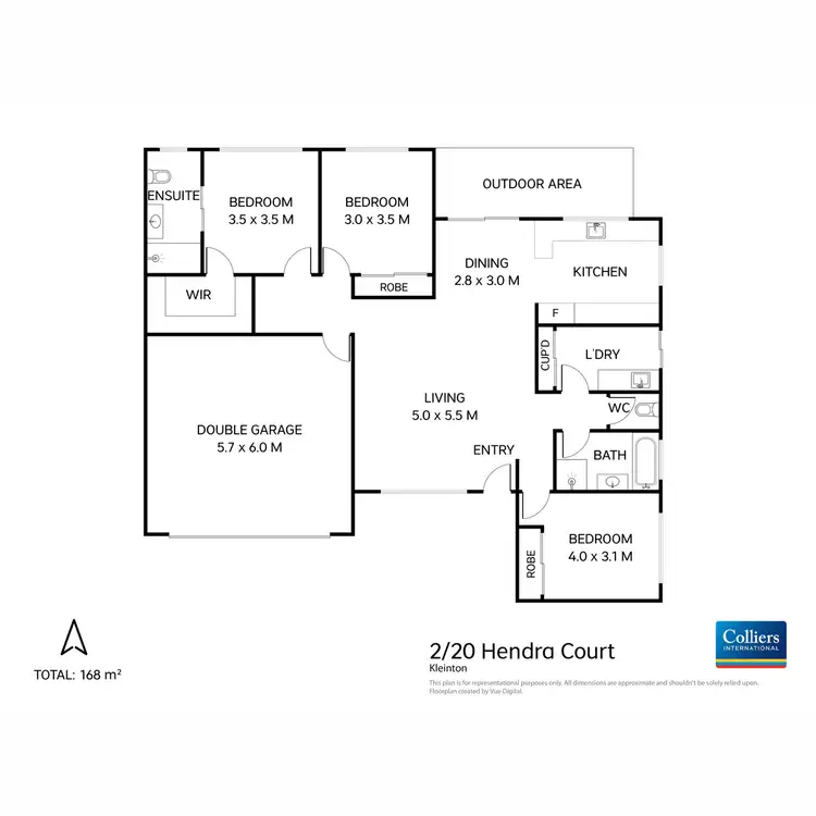 Floorplan of Homely unit listing, 2/20 Hendra Court, Kleinton QLD 4352