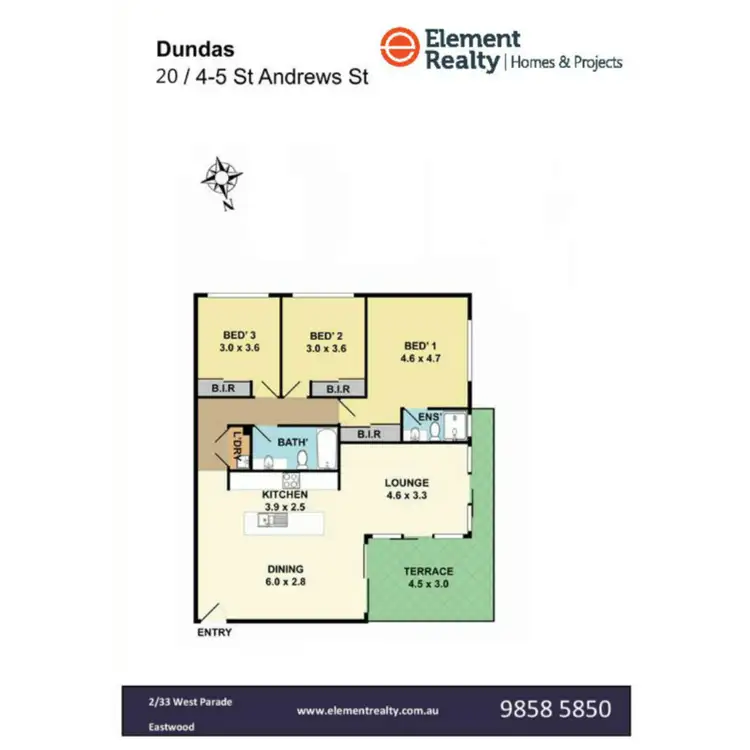 Floorplan of Homely apartment listing, 20/4-5 St Andrew Place, Dundas NSW 2117