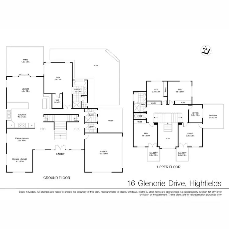 Floorplan of Homely house listing, 16 Glenorie Drive, Highfields QLD 4352