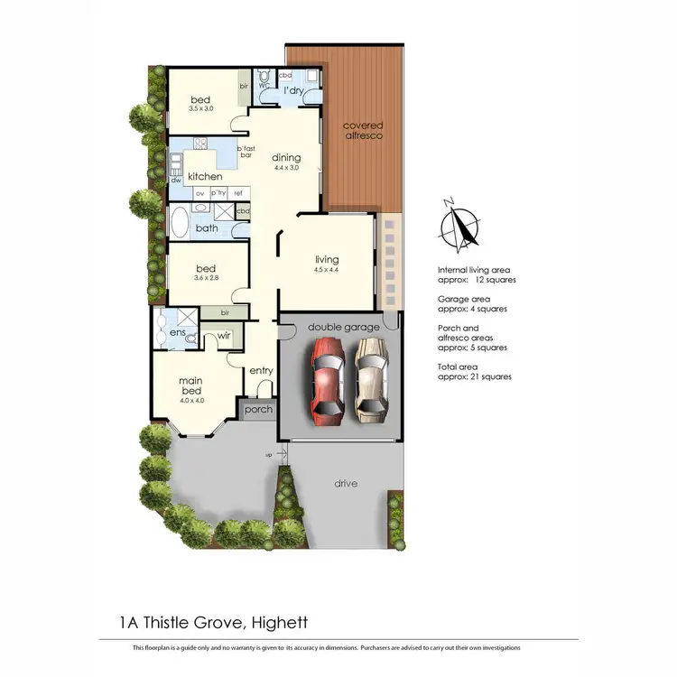 Floorplan of Homely townhouse listing, 1A Thistle Grove, Highett VIC 3190