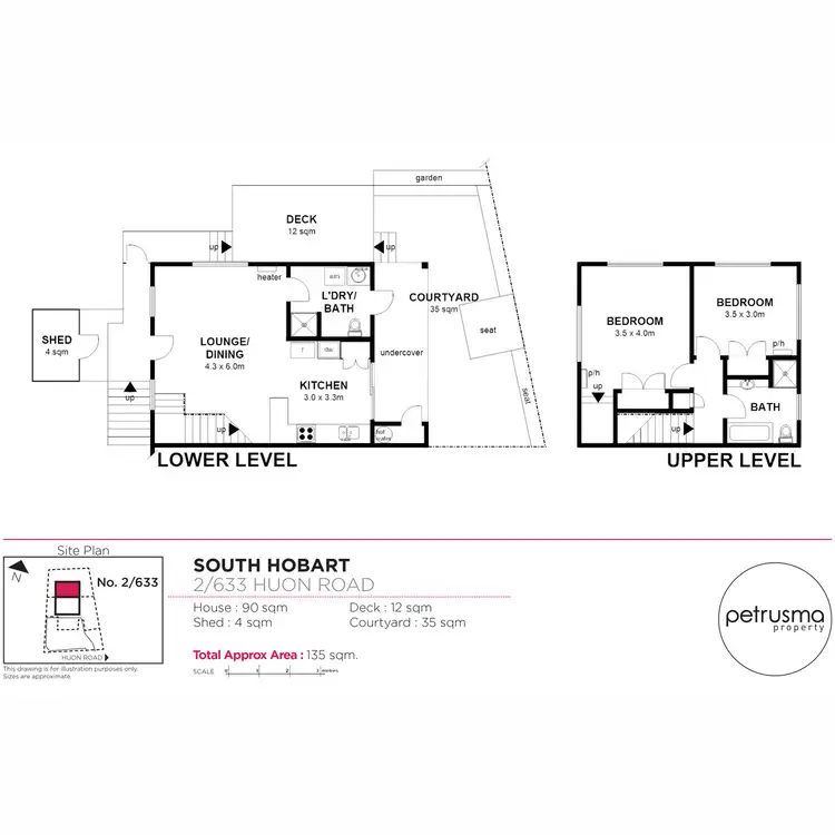 Floorplan of Homely unit listing, 2/633 Huon Road, South Hobart TAS 7004