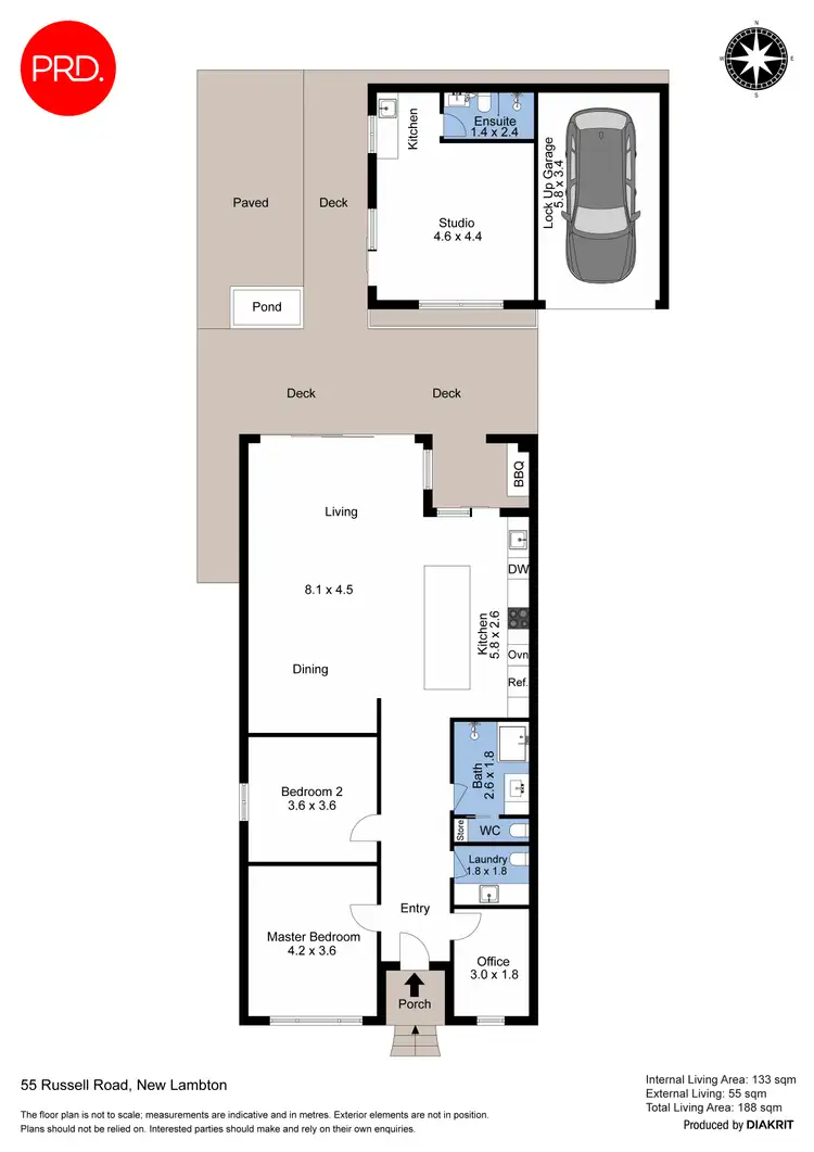 Floorplan of Homely house listing, 55 Russell Road, New Lambton NSW 2305