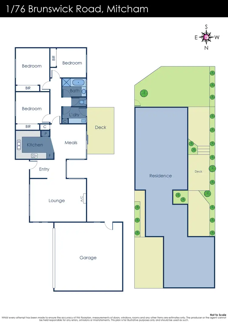 Floorplan of Homely unit listing, 1/76 Brunswick Road, Mitcham VIC 3132