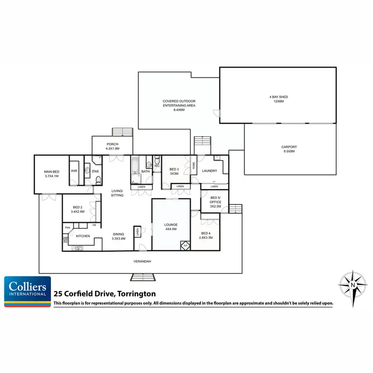 Floorplan of Homely house listing, 25 Corfield Drive, Torrington QLD 4350