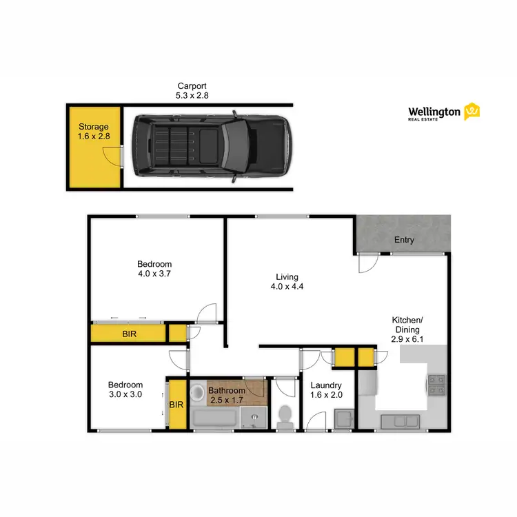 Floorplan of Homely townhouse listing, 2/242A Raglan Street, Sale VIC 3850