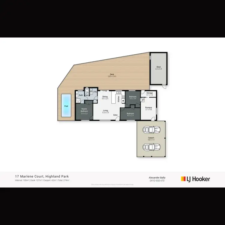 Floorplan of Homely house listing, 17 Marlene Court, Highland Park QLD 4211