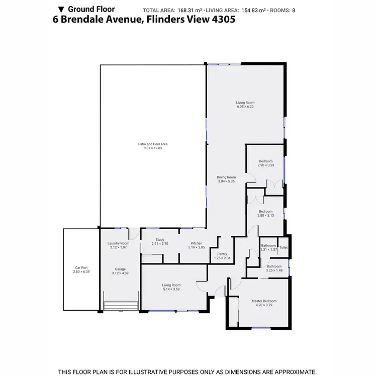 Floorplan of Homely house listing, 6 Brendale Avenue, Flinders View QLD 4305