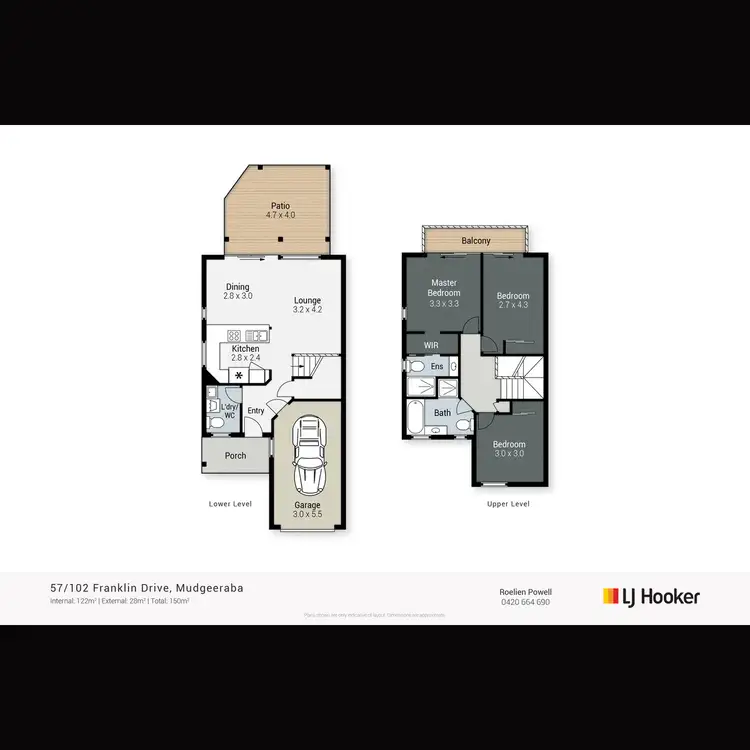 Floorplan of Homely townhouse listing, 57/102 Franklin Drive, Mudgeeraba QLD 4213