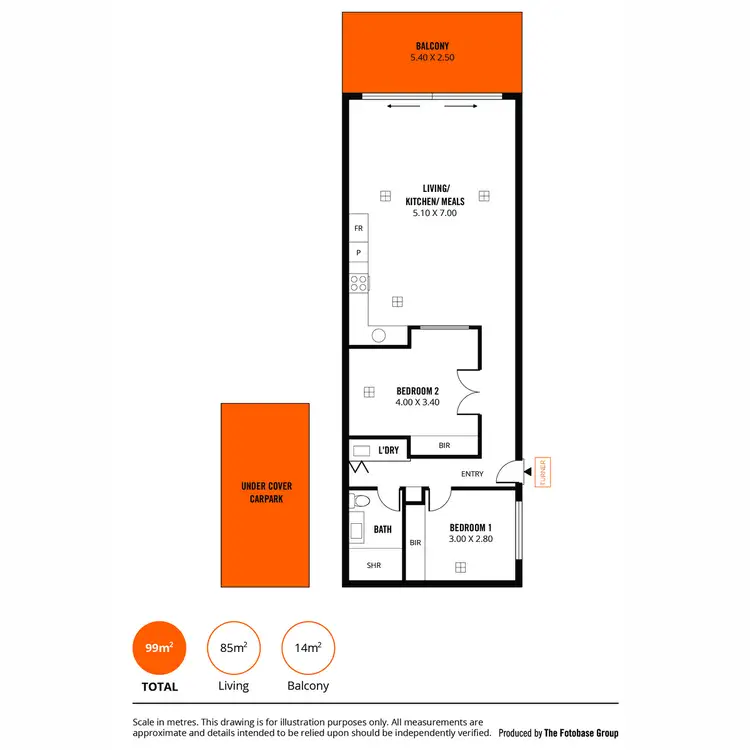 Floorplan of Homely apartment listing, 305/1-5 Euston Walk, Mawson Lakes SA 5095