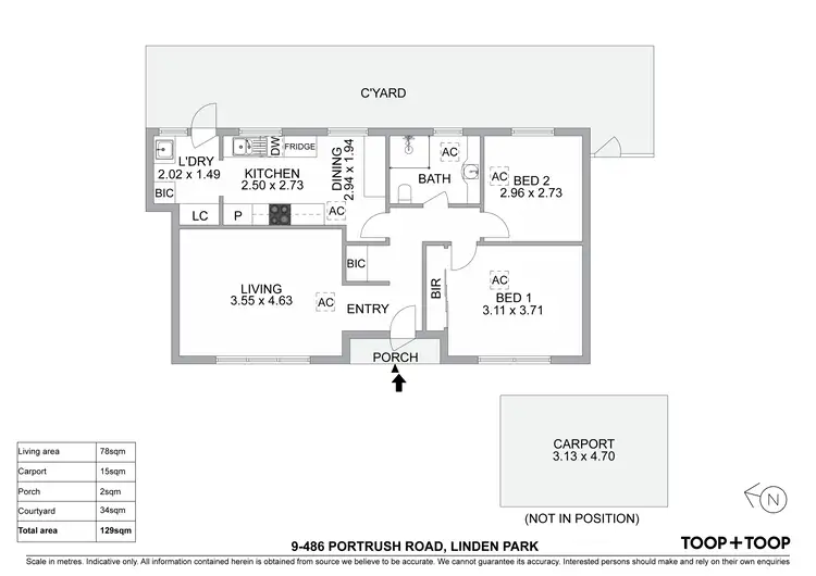 Floorplan of Homely unit listing, 9/486 Portrush Road, Linden Park SA 5065