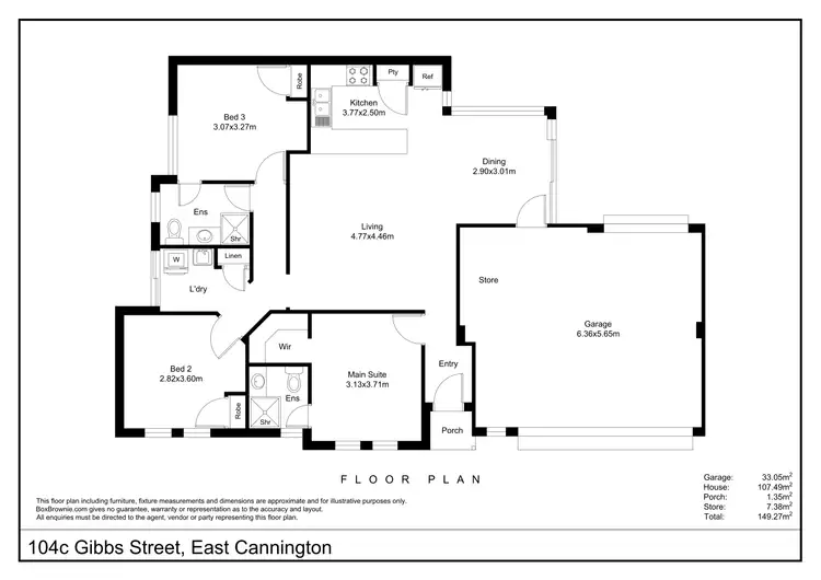Floorplan of Homely house listing, 104C Gibbs Street, East Cannington WA 6107
