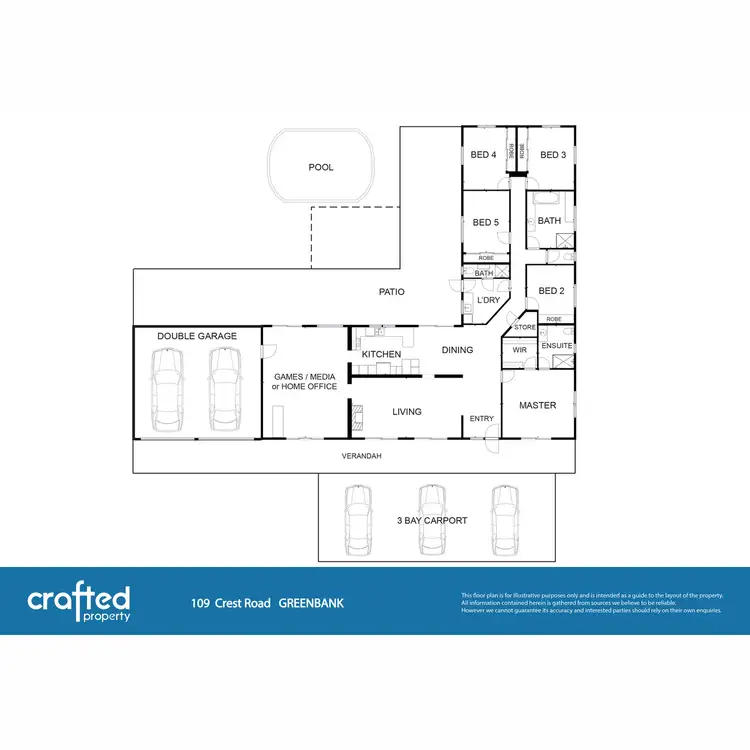 Floorplan of Homely rural property listing, 109 Crest Road, Greenbank QLD 4124