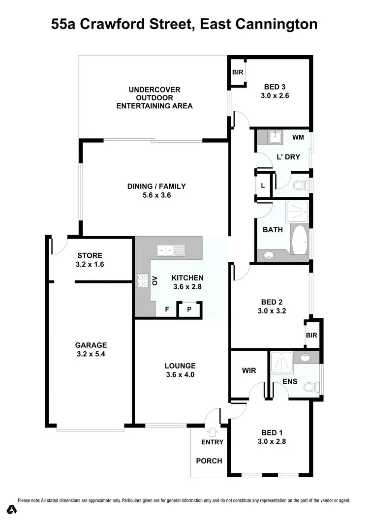 Floorplan of Homely house listing, 55A Crawford Street, East Cannington WA 6107