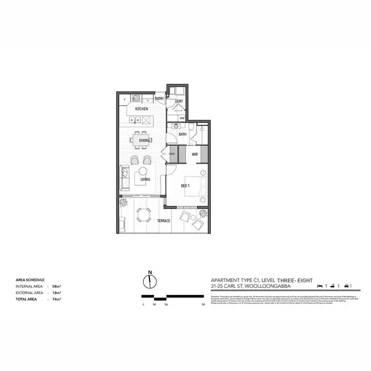 Floorplan of Homely apartment listing, 503/21-25 Carl Street, Woolloongabba QLD 4102