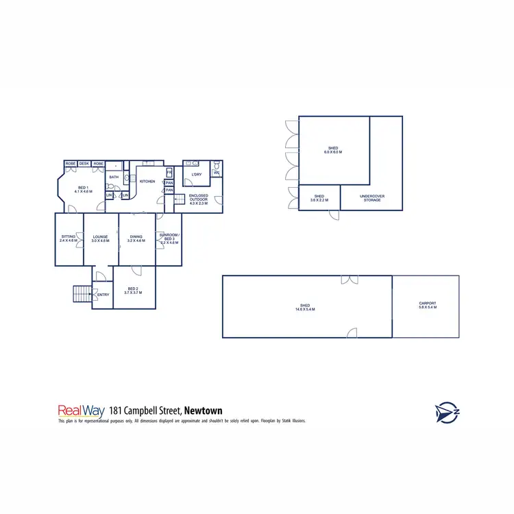 Floorplan of Homely house listing, 181 Campbell Street, Newtown QLD 4350