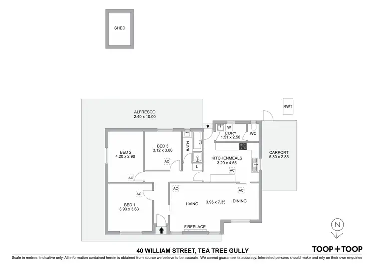 Floorplan of Homely house listing, 40 William Street, Tea Tree Gully SA 5091