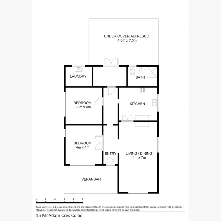 Floorplan of Homely house listing, 15 McAdam Crescent, Colac VIC 3250