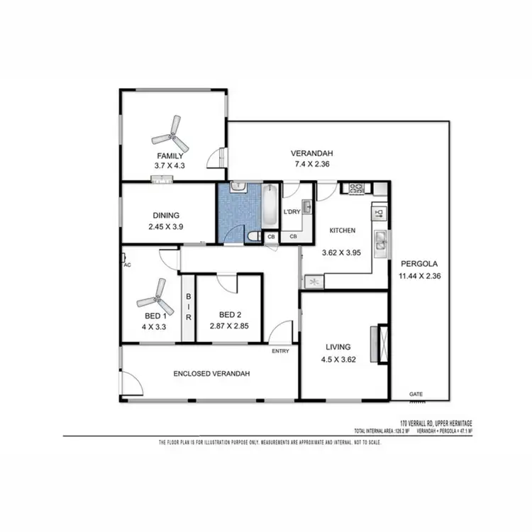 Floorplan of Homely house listing, 170 Verrall Road, Upper Hermitage SA 5131