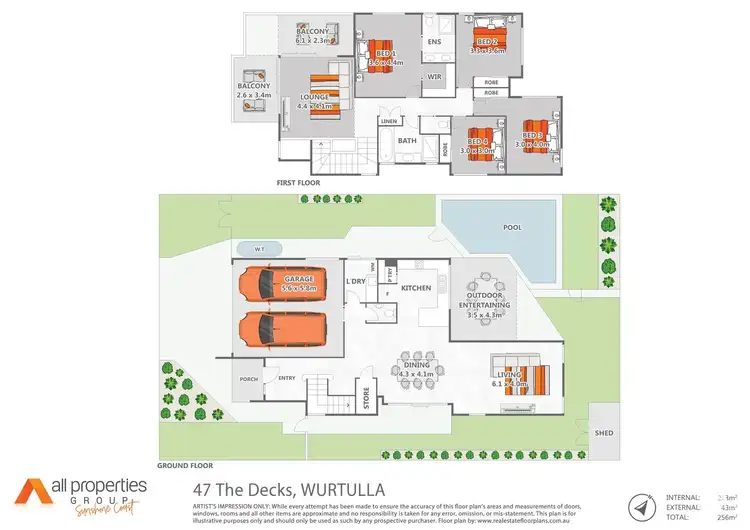 Floorplan of Homely house listing, 47 The Decks, Wurtulla QLD 4575
