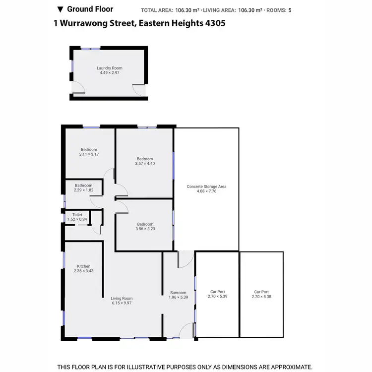 Floorplan of Homely house listing, 1 Warrawong Street, Eastern Heights QLD 4305