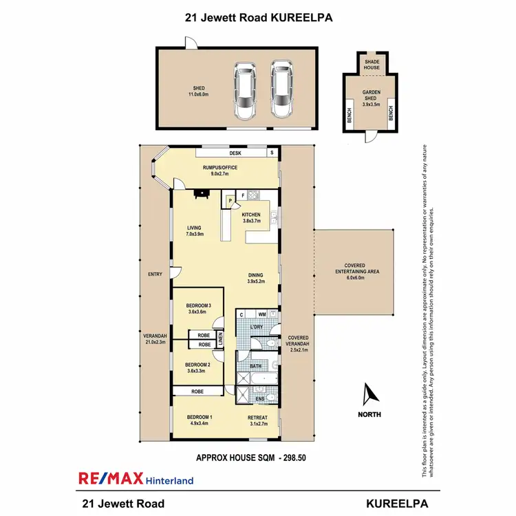 Floorplan of Homely house listing, 19-21 Jewett Road, Kureelpa QLD 4560