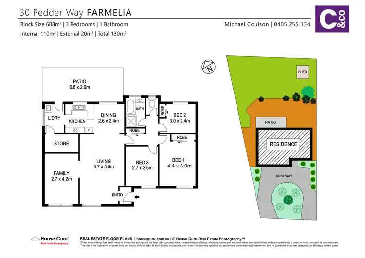 Floorplan of Homely house listing, 30 Pedder Way, Parmelia WA 6167
