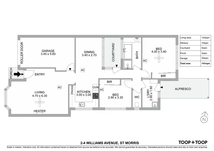 Floorplan of Homely unit listing, 2/4 Williams Avenue, St Morris SA 5068