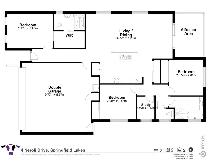 Floorplan of Homely house listing, 4 Neroli Drive, Springfield Lakes QLD 4300