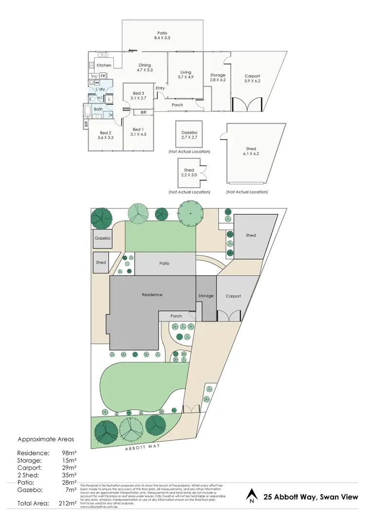 Floorplan of Homely house listing, 25 Abbott Way, Swan View WA 6056