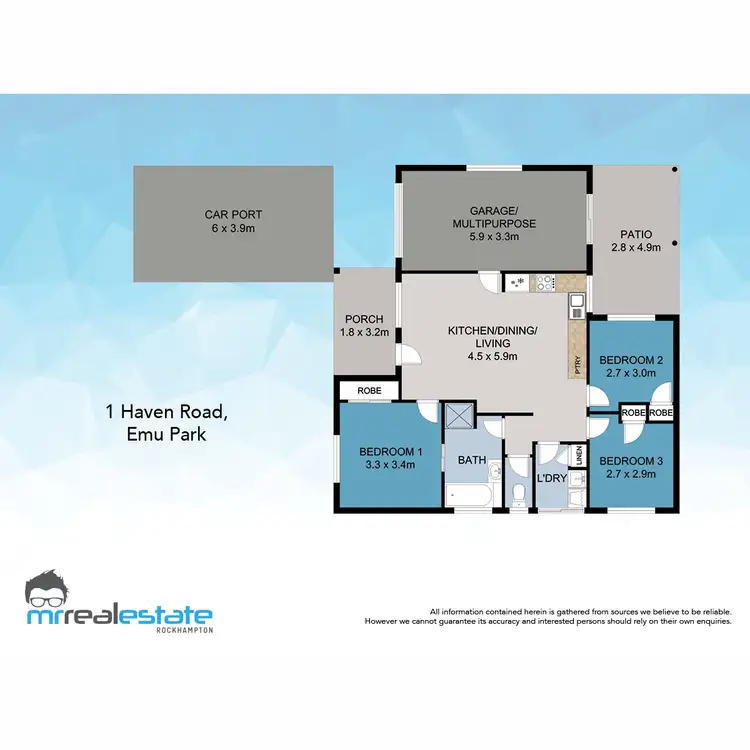 Floorplan of Homely house listing, 1 Haven Road, Emu Park QLD 4710