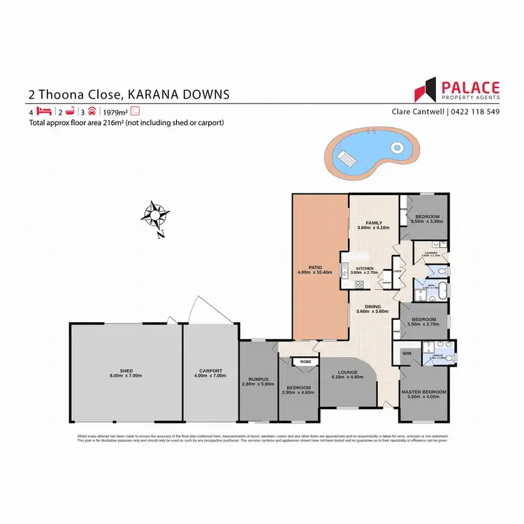 Floorplan of Homely house listing, 2 Thoona Close, Karana Downs QLD 4306
