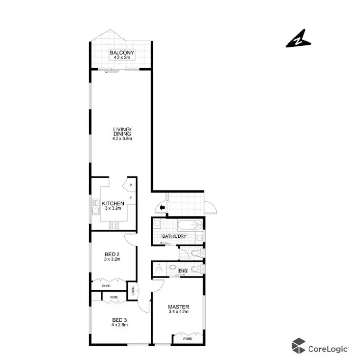 Floorplan of Homely apartment listing, 9/26 Archer Street, Toowong QLD 4066