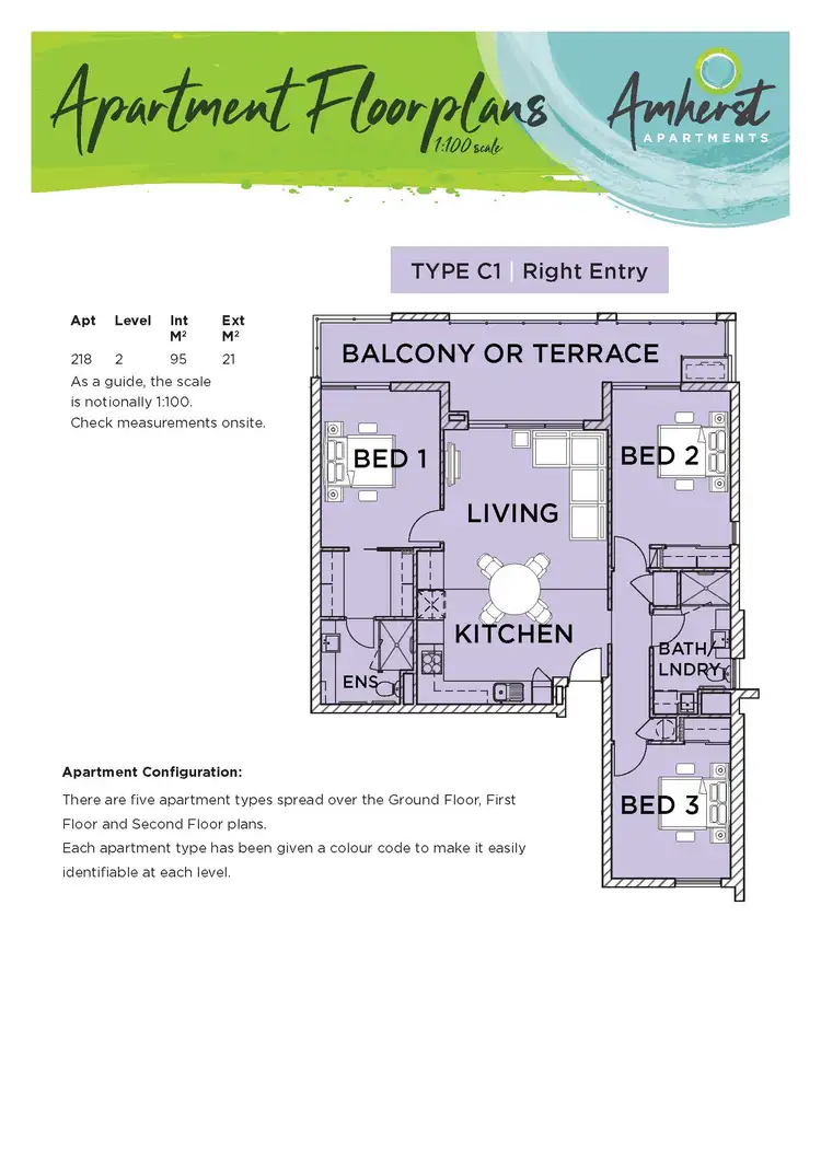 Floorplan of Homely apartment listing, 218/75 Amherst Street, Canning Vale WA 6155