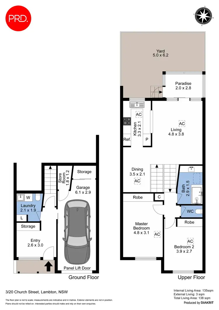 Floorplan of Homely townhouse listing, 3/20 Church Street, Lambton NSW 2299
