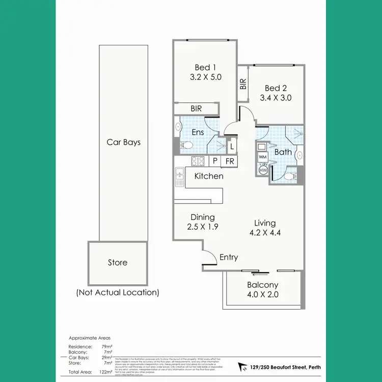 Floorplan of Homely apartment listing, 129/250 Beaufort Street, Perth WA 6000