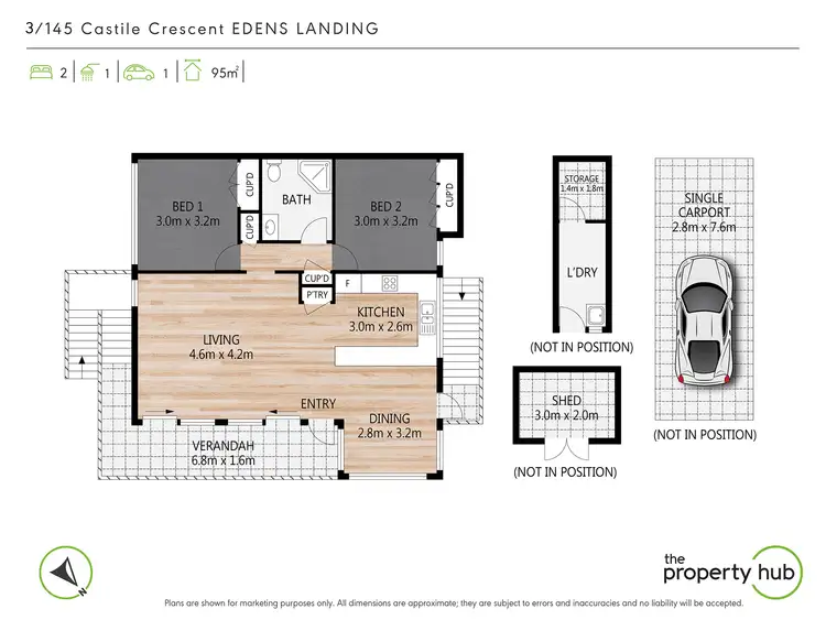 Floorplan of Homely townhouse listing, 3/145 Castile Crescent, Edens Landing QLD 4207