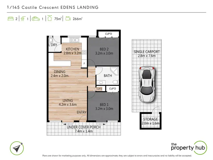 Floorplan of Homely townhouse listing, 1/145 Castile Crescent, Edens Landing QLD 4207