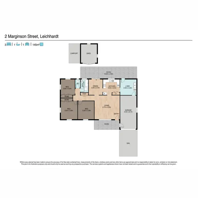 Floorplan of Homely house listing, 2 Marginson Street, Leichhardt QLD 4305