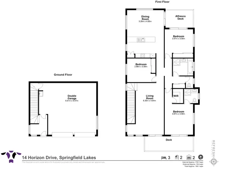 Floorplan of Homely house listing, 14 Horizon Drive, Springfield Lakes QLD 4300