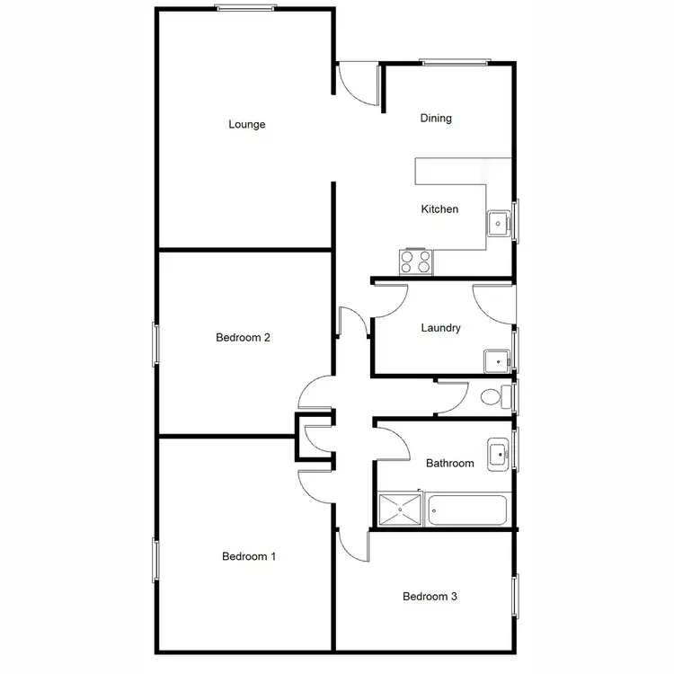 Floorplan of Homely house listing, 35 First Street, Quorn SA 5433