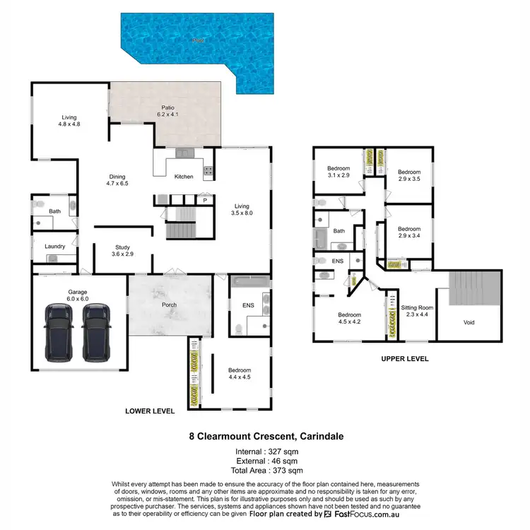 Floorplan of Homely house listing, 8 Clearmount Crescent, Carindale QLD 4152